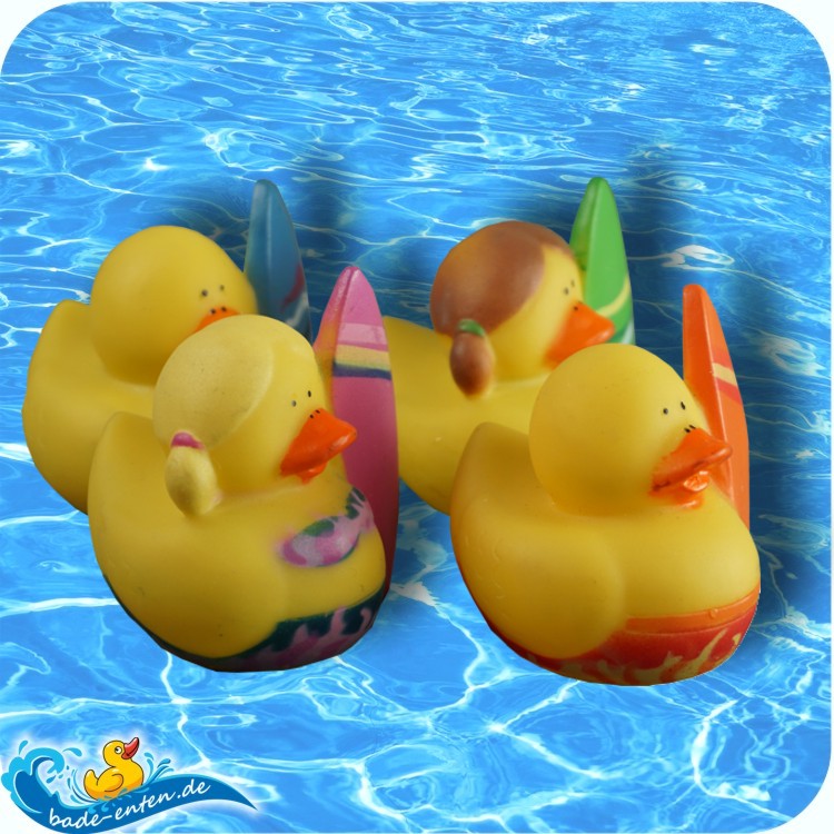 Badeenten 4er-Set Surfer