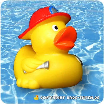 Badeente Squeaky Fireman Duck