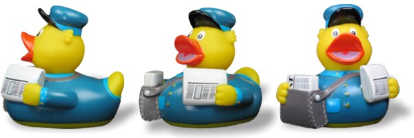 Badeente Zeitungspaule