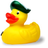 Badeente Pirat Maschinengewehr