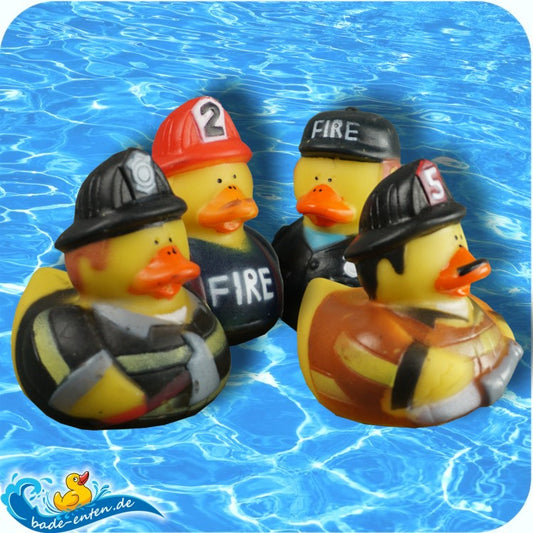 Badeenten 4er-Set Feuerwehr