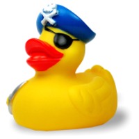 Badeente Pirat mit Säbel