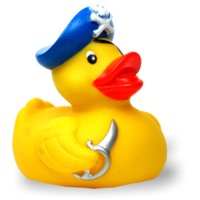 Badeente Pirat mit Säbel