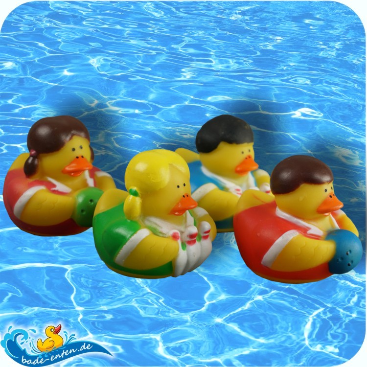 Badeenten 4er-Set Kegelclub