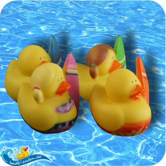 Badeenten 4er-Set Surfer