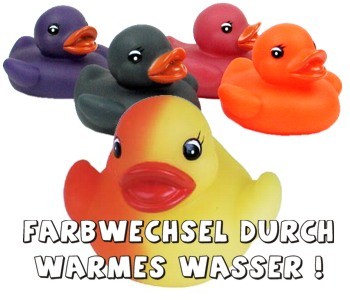 Badeente farbwechselnd - 3er Set