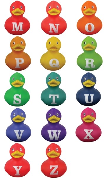 Mini-Quietscheente Alphabet Ducks M bis Z